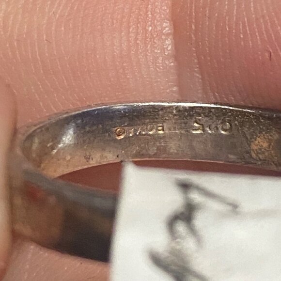 Ring Size 7.5 Lapis Lazuli Blue Sterling Silver 925 Women Semi-Precious Stone - Picture 9 of 10